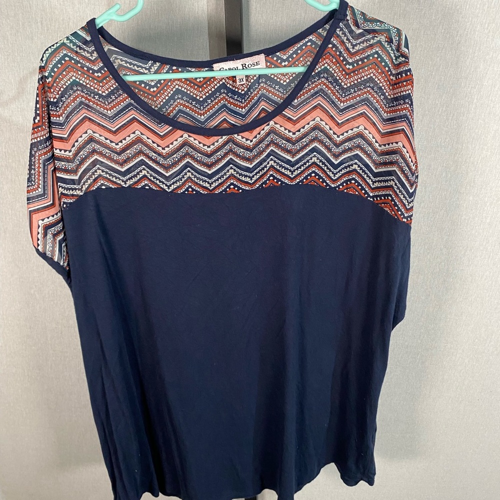 Carol Rose Blouse 3X